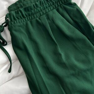 Emerald Green Crepe Joggers